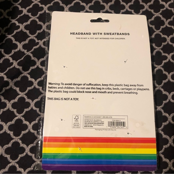 Season Of Love Pride Rainbow Headband Sweatband Set - Picture 2 of 2